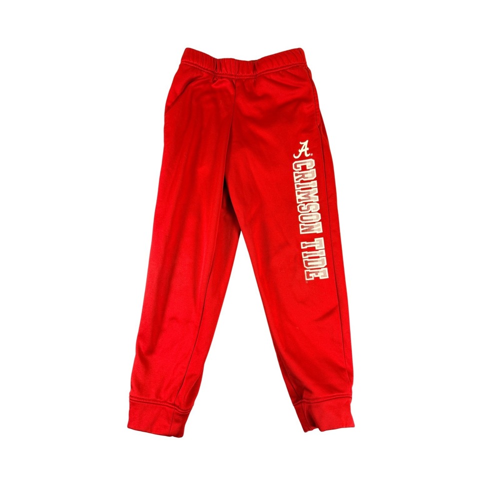 Hanes Alabama Crimson Tide Youth Joggers Red Athletic Pants Size Medium